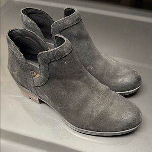 Women's Black Sorel Suede Ankle Boots